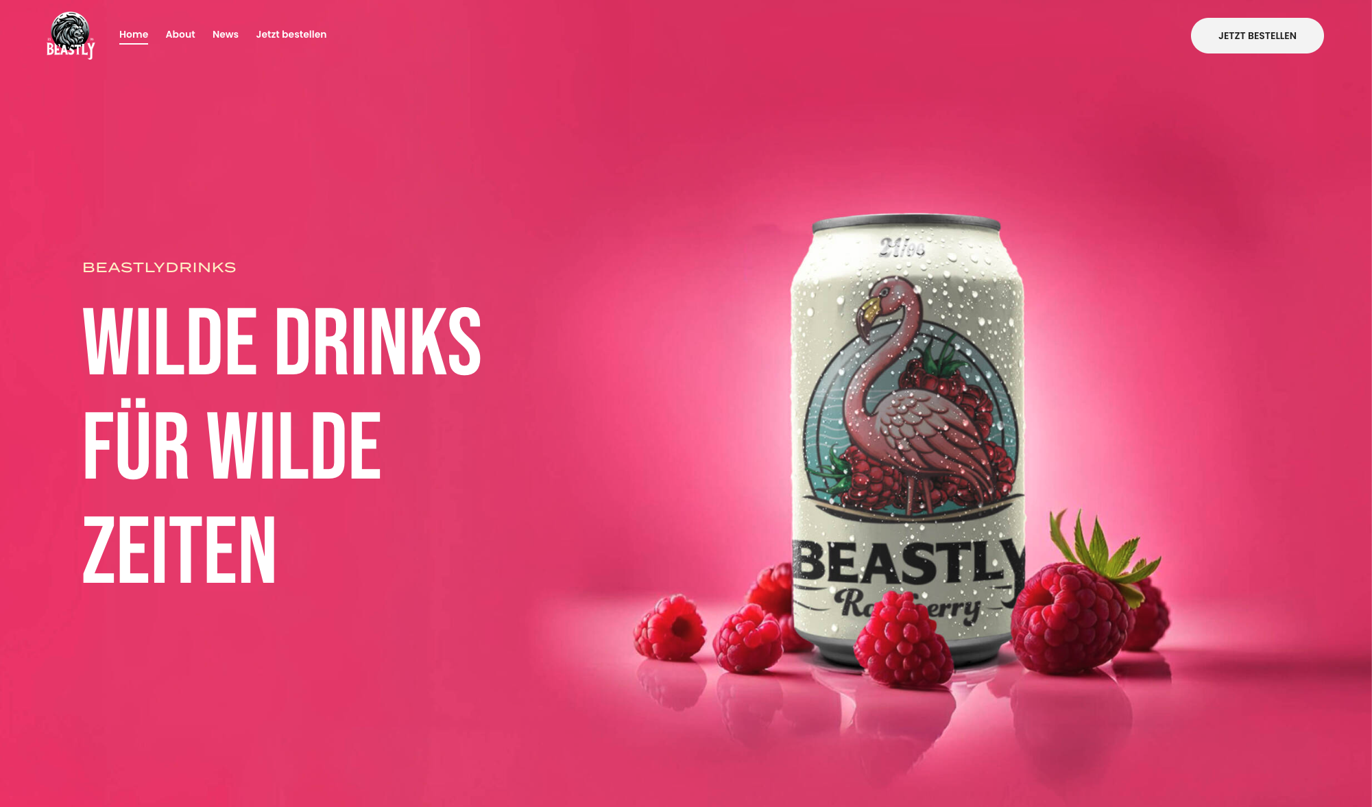Beastly Drinks Website Screenshot